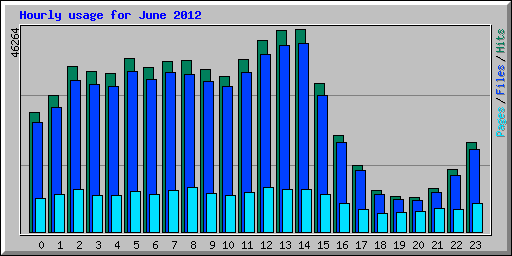 Hourly usage for June 2012