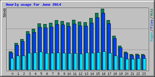 Hourly usage for June 2014