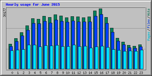 Hourly usage for June 2015