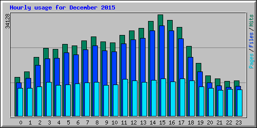 Hourly usage for December 2015