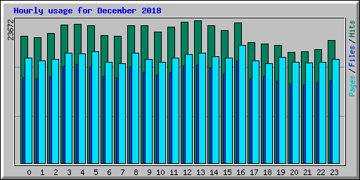 Hourly usage for December 2018