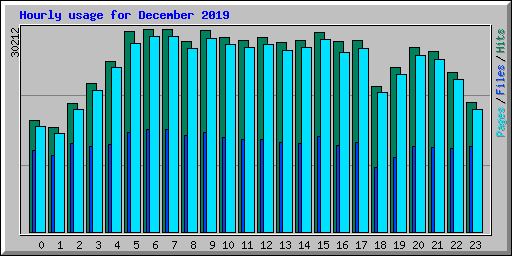 Hourly usage for December 2019