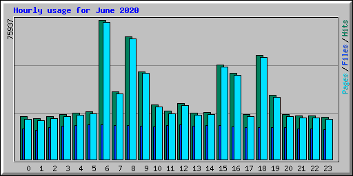 Hourly usage for June 2020