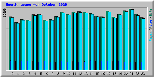 Hourly usage for October 2020