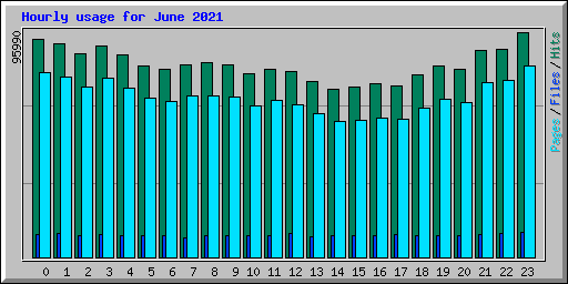 Hourly usage for June 2021